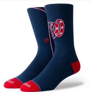 NWT Stance x MLB Washington Nationals Alt. Jersey Crew Socks Large Men's 9-12